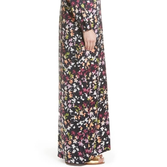 Equipment Floral Silk Button Sleeve Maxi Dress sz - Picture 2 of 8